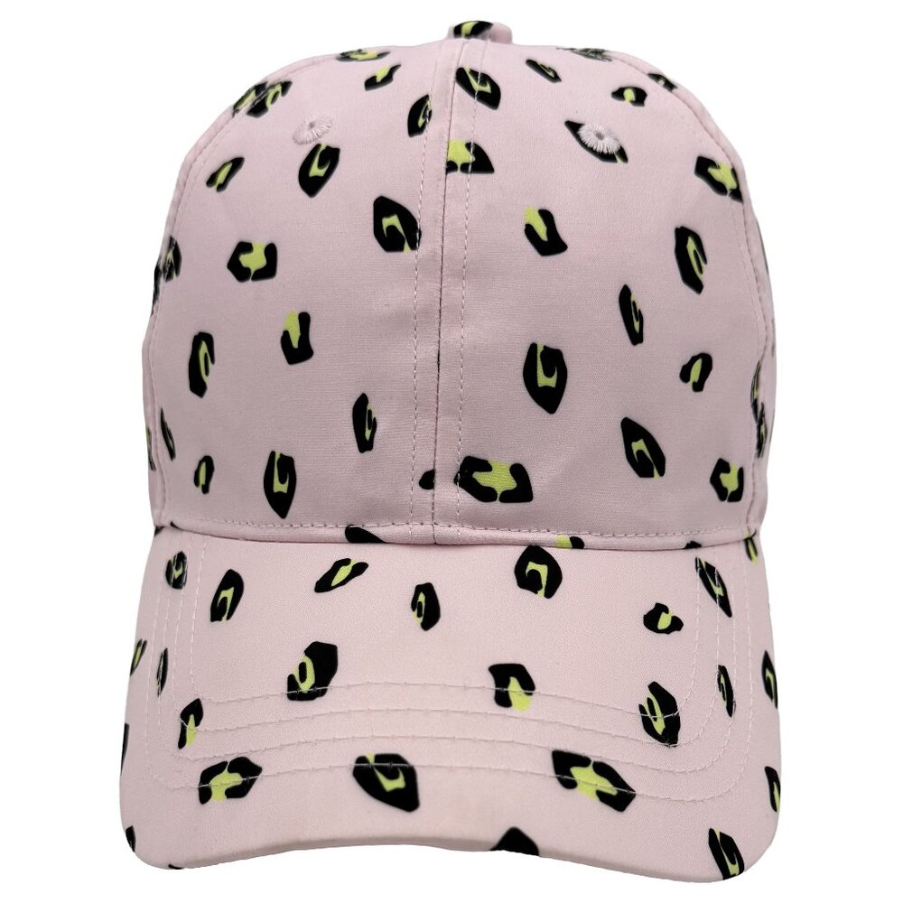 TODOMODA Pink Leopard Print Adjustable Baseball Cap – Y2K Style, 100% Polyester